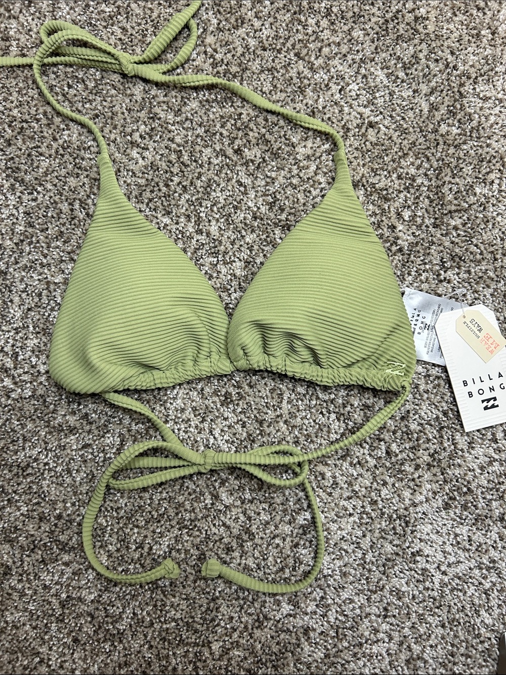 Billabong Tanlines Multi Tri Bikini Top Avocado